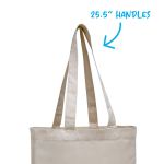 V Natural Organic Gusseted Tote - A530 natural handles V Natural Organic Gusseted Tote - A530 natural handles