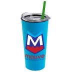 Garyline® Roadmaster Travel Tumbler with Slider Lid and Straw - 18 oz. - AC18XS_cyan_cup_clear_lid_translucentgreen_straw_full.png Garyline® Roadmaster Travel Tumbler with Slider Lid and Straw - 18 oz. - AC18XS_cyan_cup_clear_lid_translucentgreen_straw_full.png