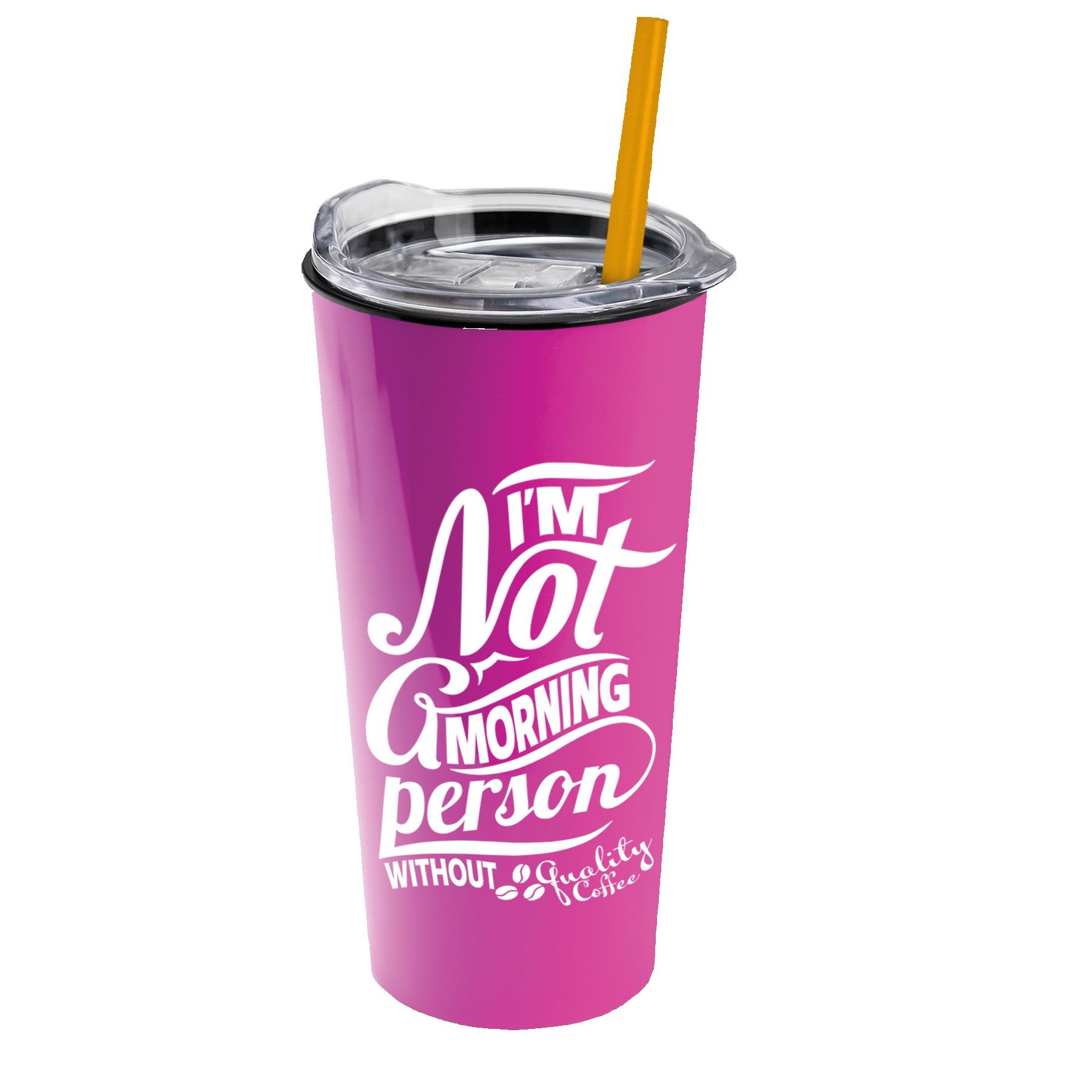 Garyline® Roadmaster Travel Tumbler with Slider Lid and Straw - 18 oz. 2