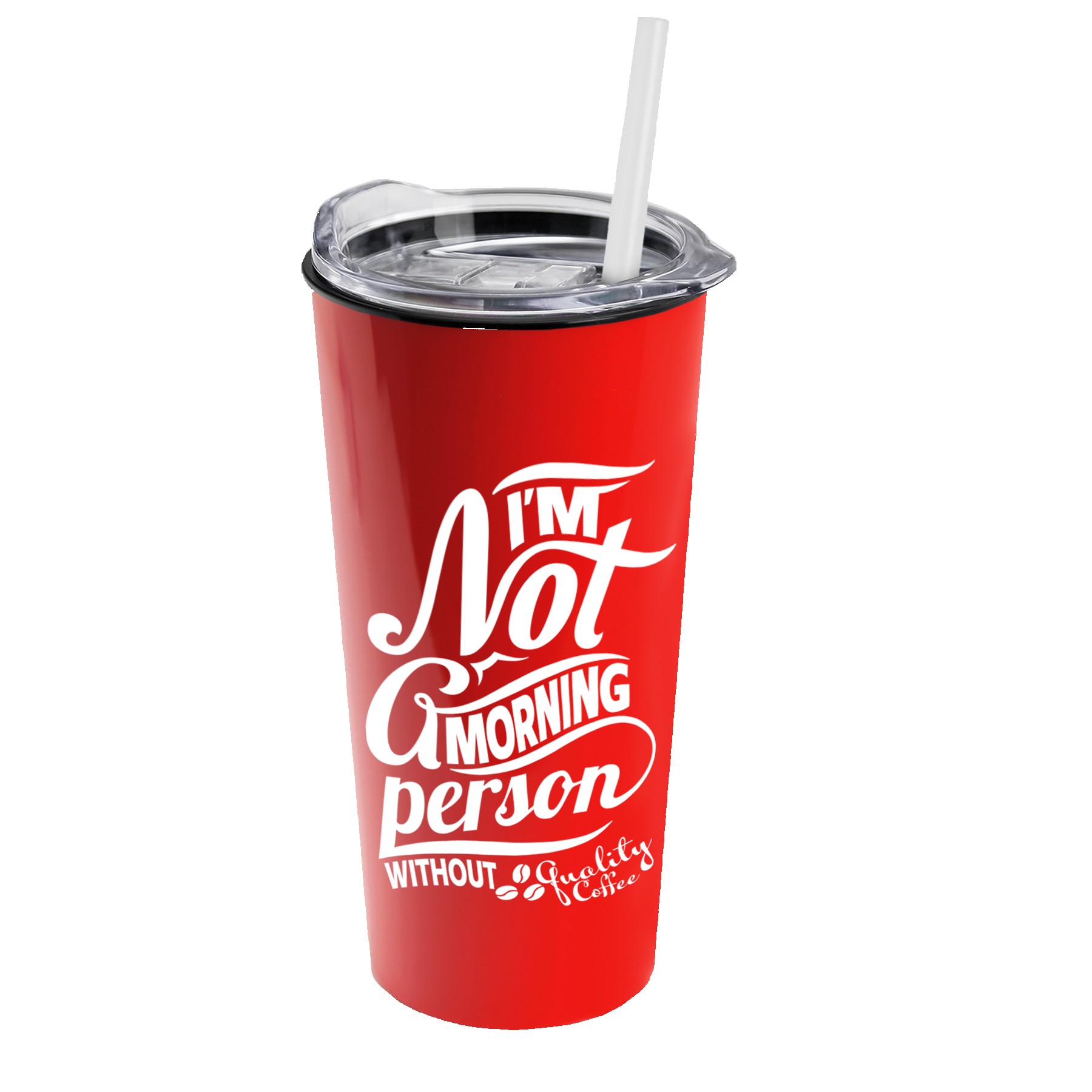 Garyline® Roadmaster Travel Tumbler with Slider Lid and Straw - 18 oz. 2