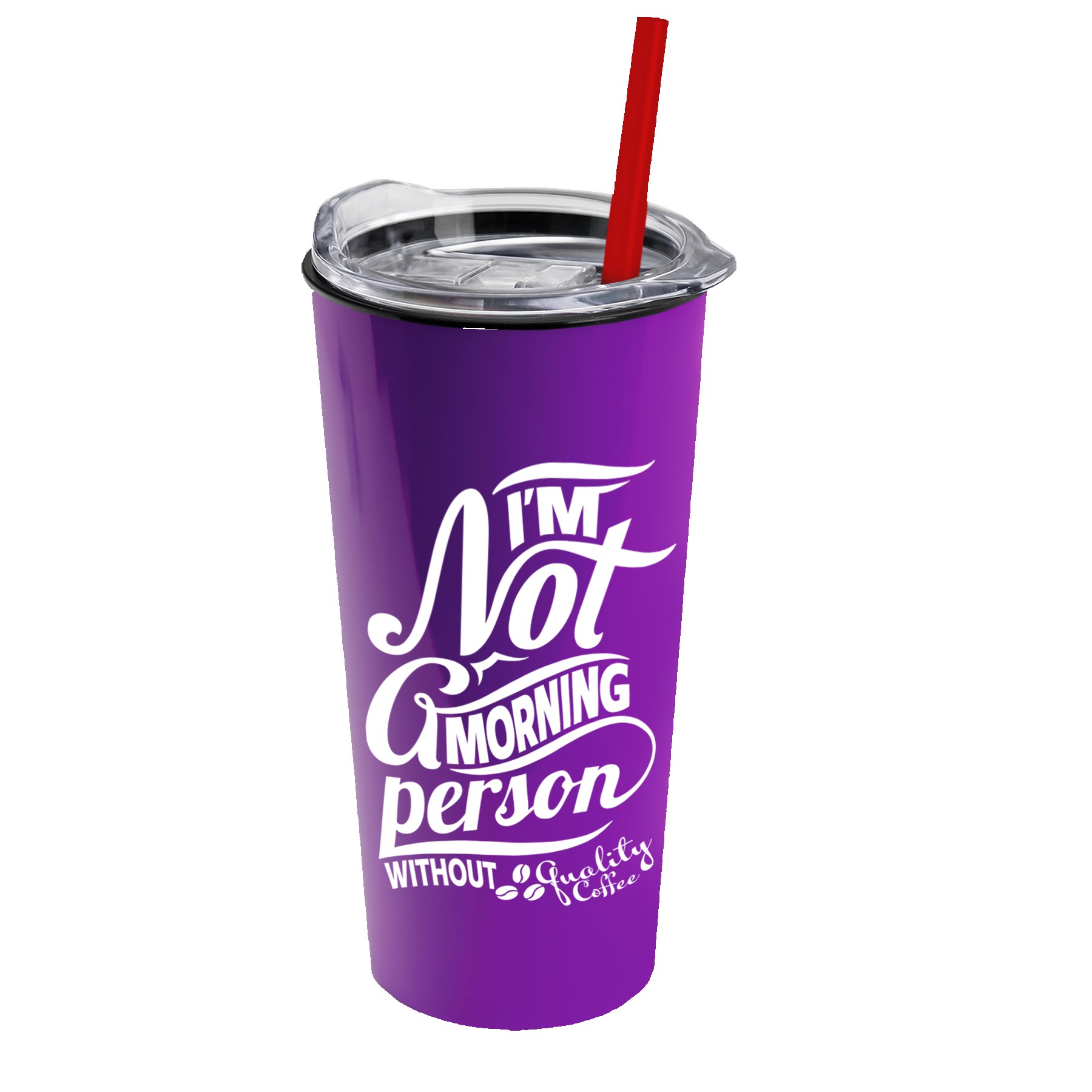 Garyline® Roadmaster Travel Tumbler with Slider Lid and Straw - 18 oz. 2