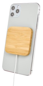 Good Value™ Bamboo Magnet-Hold 15W Wireless Charger - 32458 styled image Good Value™ Bamboo Magnet-Hold 15W Wireless Charger - 32458 styled image