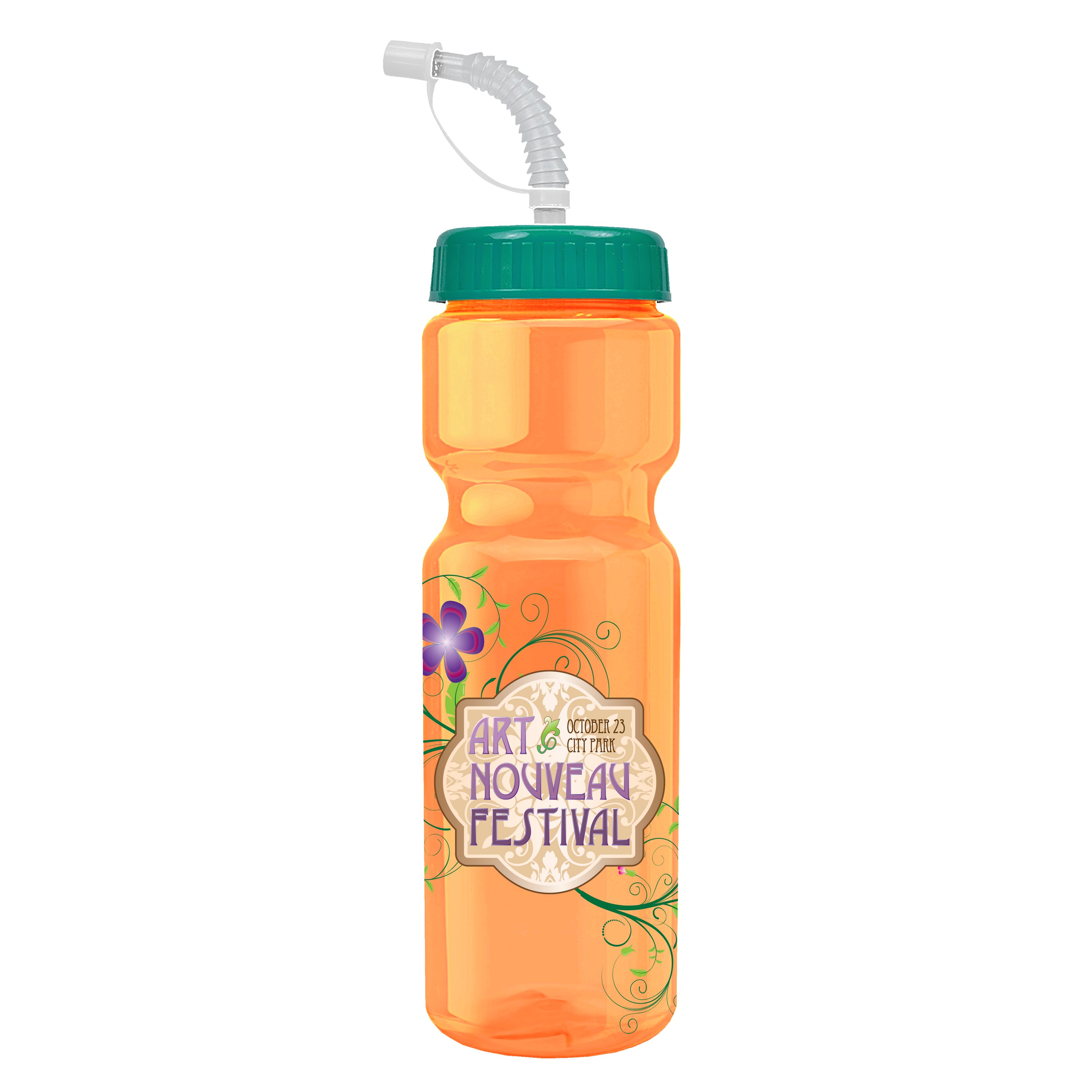 Garyline® Champ Bottle with Straw Lid - 28 oz. 2