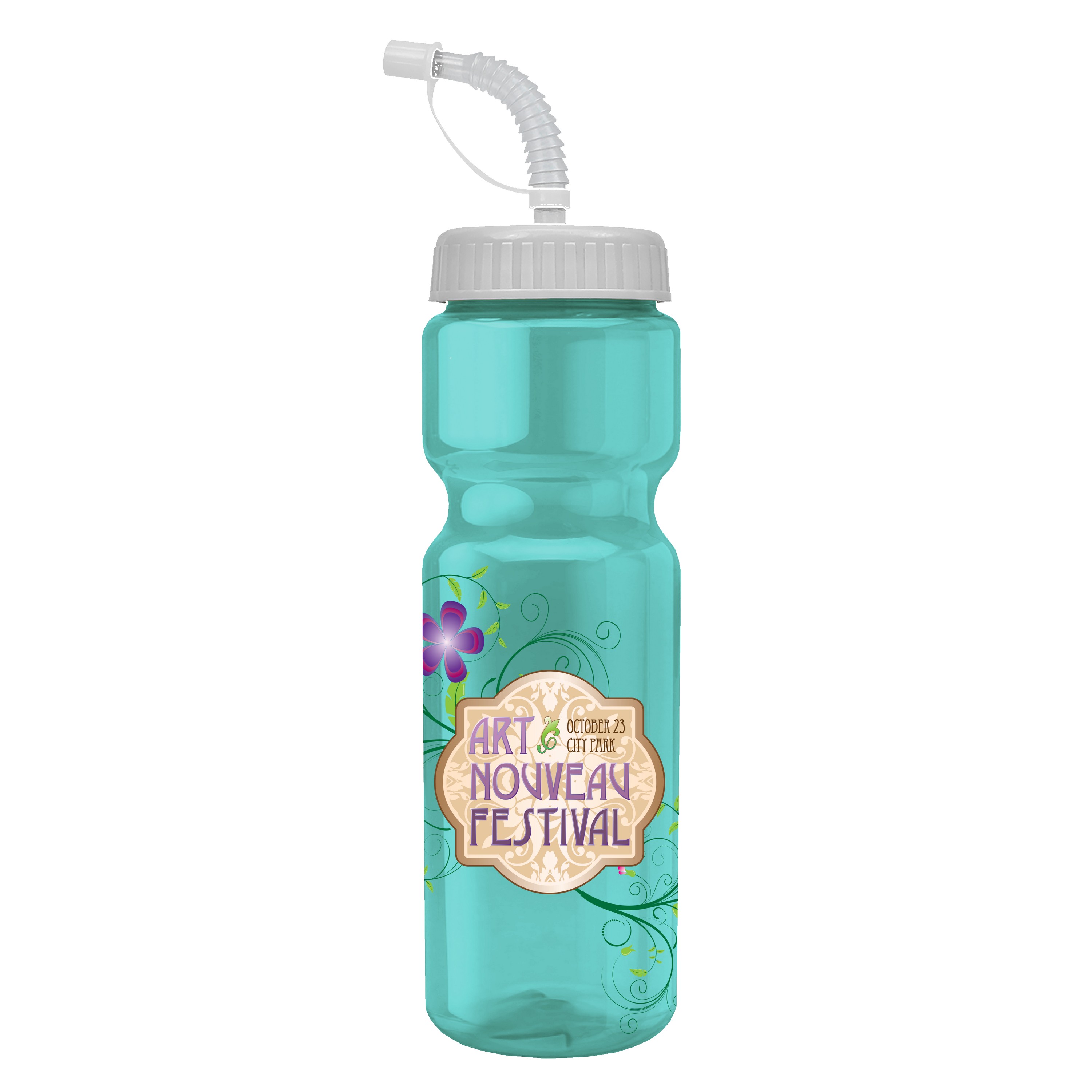 Garyline® Champ Bottle with Straw Lid - 28 oz. 2