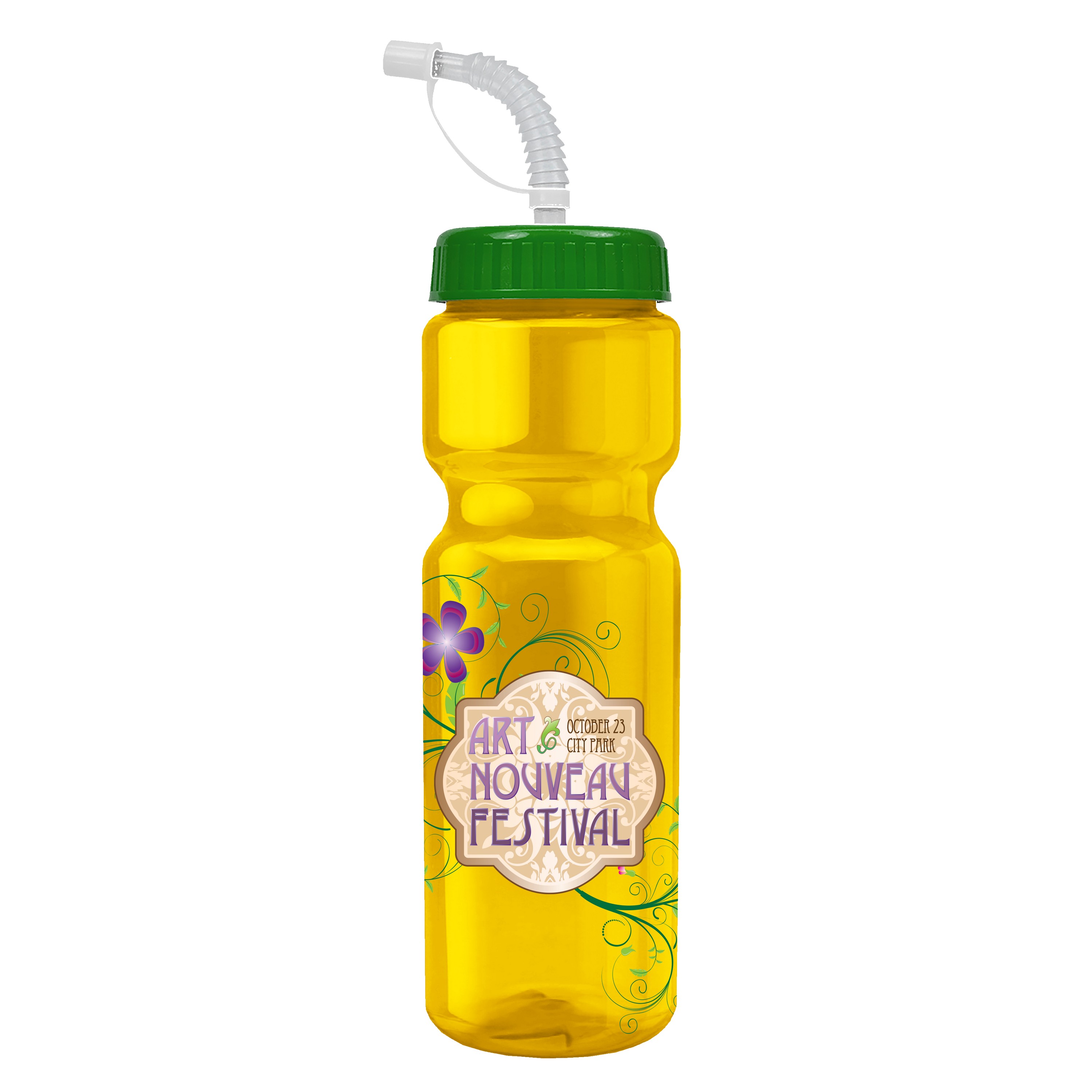 Garyline® Champ Bottle with Straw Lid - 28 oz. 2
