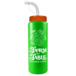 Garyline® Quart Sport Bottle with Straw Lid - 32 oz. - WB32S_neongreen_bottle_orange_lid_frost_straw_1c.png Garyline® Quart Sport Bottle with Straw Lid - 32 oz. - WB32S_neongreen_bottle_orange_lid_frost_straw_1c.png