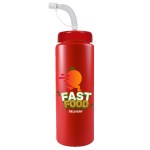 Garyline® Quart Sport Bottle with Straw Lid - 32 oz. - WB32S_red_bottle_red_lid_frost_straw_full.png Garyline® Quart Sport Bottle with Straw Lid - 32 oz. - WB32S_red_bottle_red_lid_frost_straw_full.png
