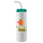 Garyline® Quart Sport Bottle with Straw Lid - 32 oz. - WB32S_white_bottle_teal_lid_frost_straw_full.png Garyline® Quart Sport Bottle with Straw Lid - 32 oz. - WB32S_white_bottle_teal_lid_frost_straw_full.png