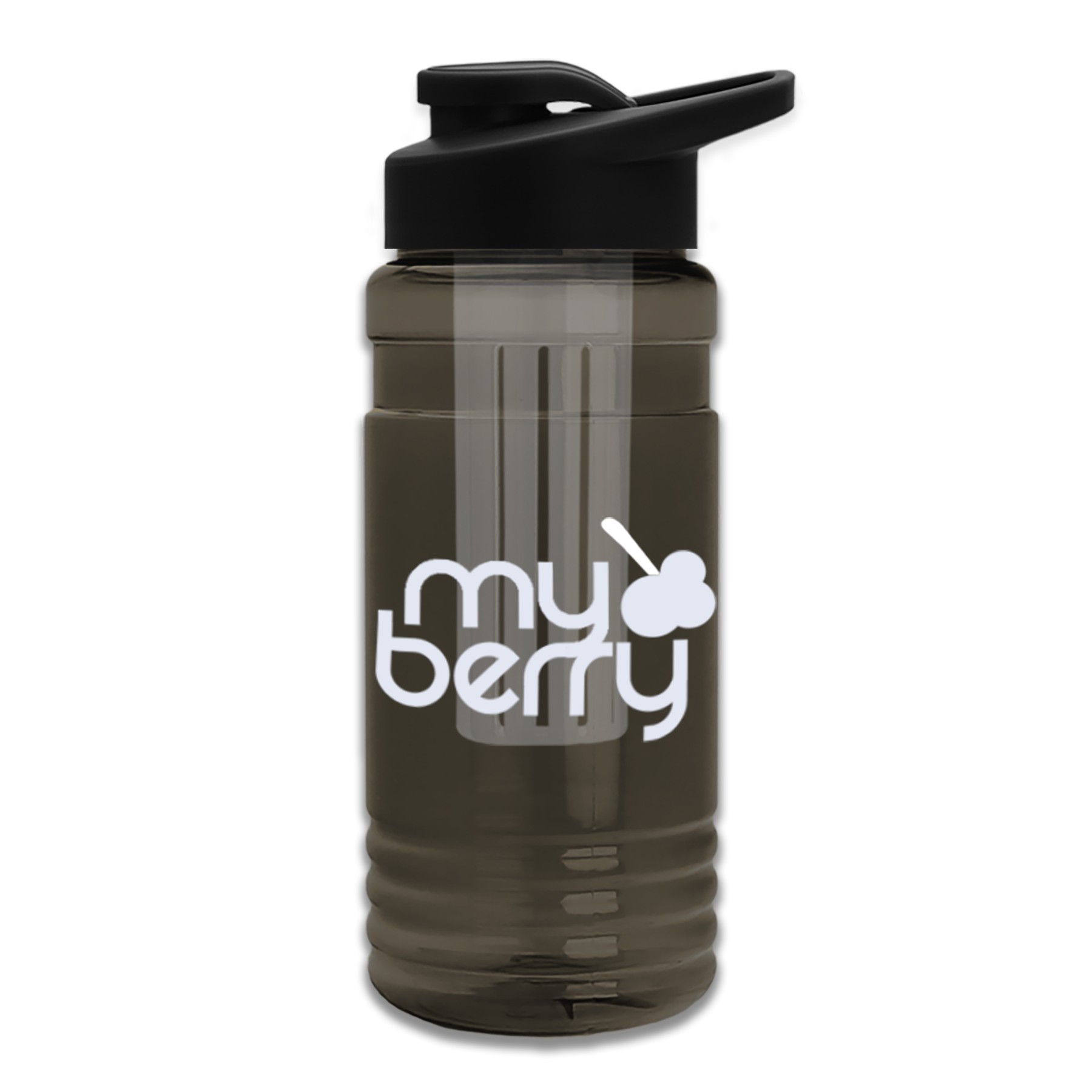 20 Oz. Transparent Sports Bottle w/Drink Thru Lid & Infuser 1