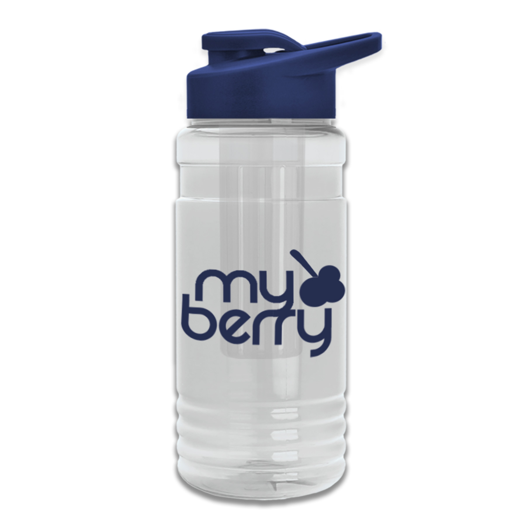 20 Oz. Transparent Sports Bottle w/Drink Thru Lid & Infuser 1