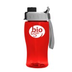 18 Oz. Transparent Bottle w/Quick Snap Lid - Transparent Red with Gray/ Black lid 18 Oz. Transparent Bottle w/Quick Snap Lid - Transparent Red with Gray/ Black lid