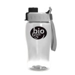 18 Oz. Transparent Bottle w/Quick Snap Lid - Clear with Gray/Black lid 18 Oz. Transparent Bottle w/Quick Snap Lid - Clear with Gray/Black lid