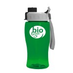 18 Oz. Transparent Bottle w/Quick Snap Lid - Transparent Green with Gray/Black lid 18 Oz. Transparent Bottle w/Quick Snap Lid - Transparent Green with Gray/Black lid