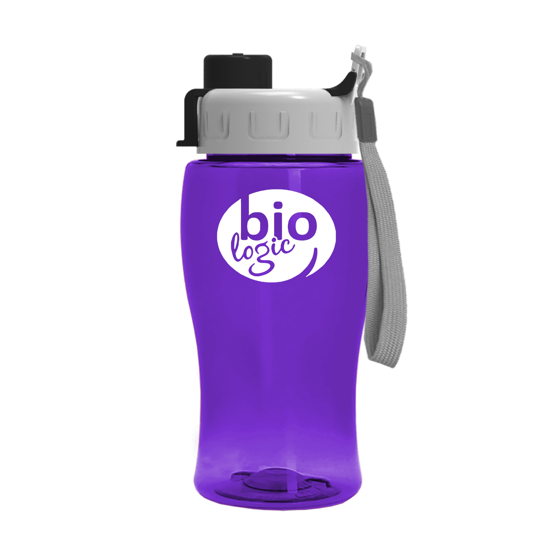 18 Oz. Transparent Bottle w/Quick Snap Lid 1