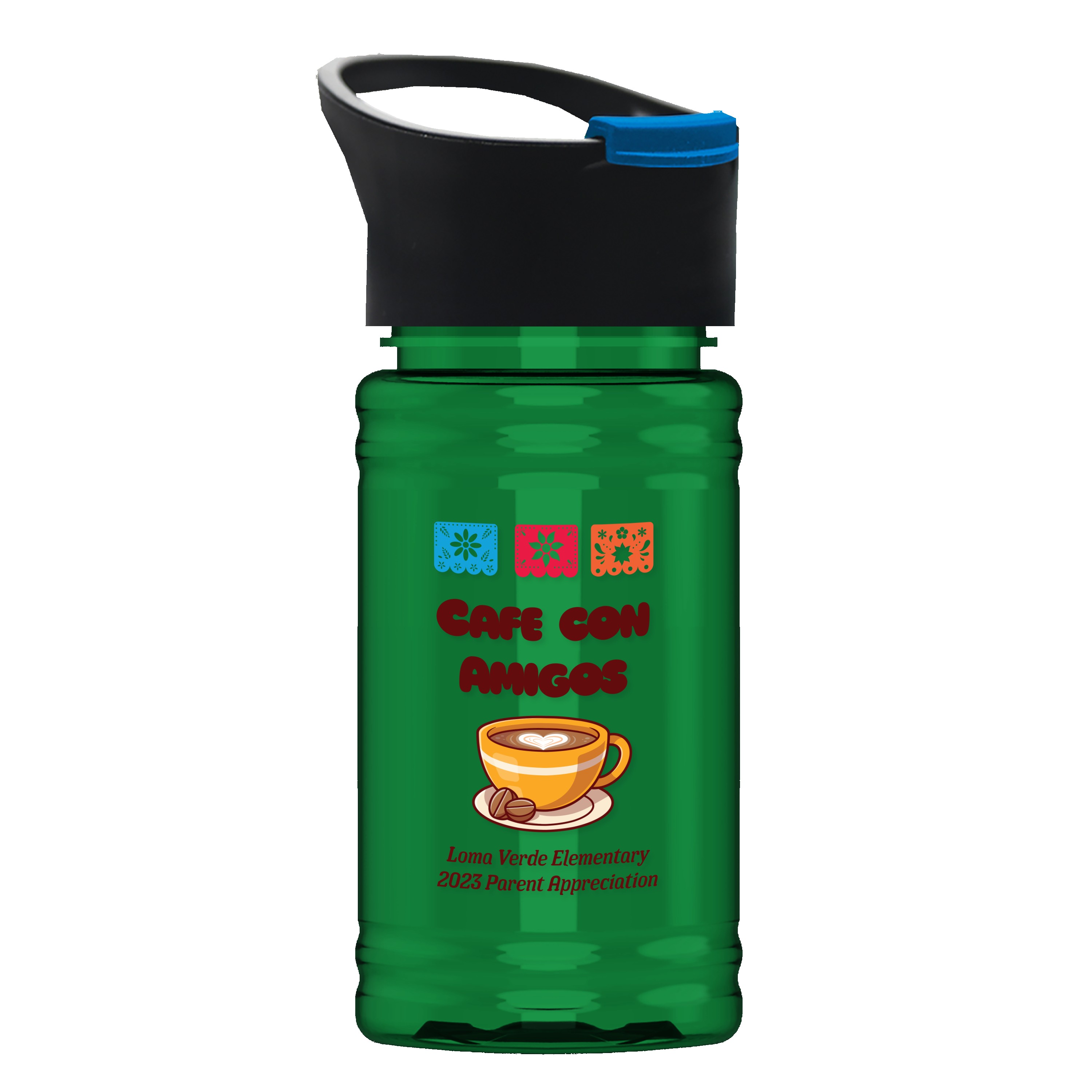 Garyline® Mini RPET Bottle with Pop-Up Lid - 16 oz. 2