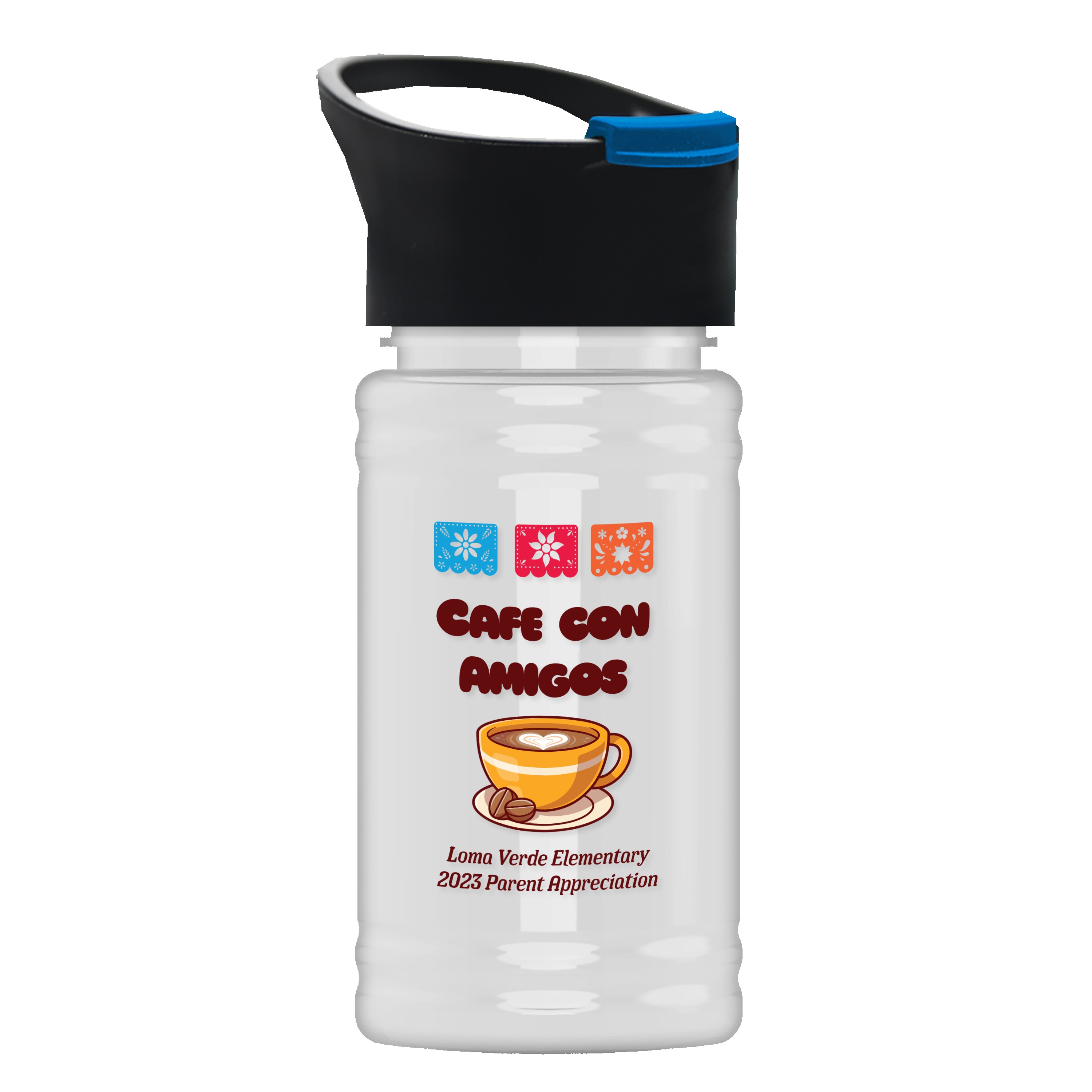 Garyline® Mini RPET Bottle with Pop-Up Lid - 16 oz. 2
