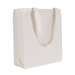 Patriotic Gusseted Cotton Tote - VBAG111 natural angled Patriotic Gusseted Cotton Tote - VBAG111 natural angled