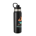 The Viking Collection® Recycled Stainless Steel Ramble Bottle - 25 oz. - 46483 black angle image The Viking Collection® Recycled Stainless Steel Ramble Bottle - 25 oz. - 46483 black angle image