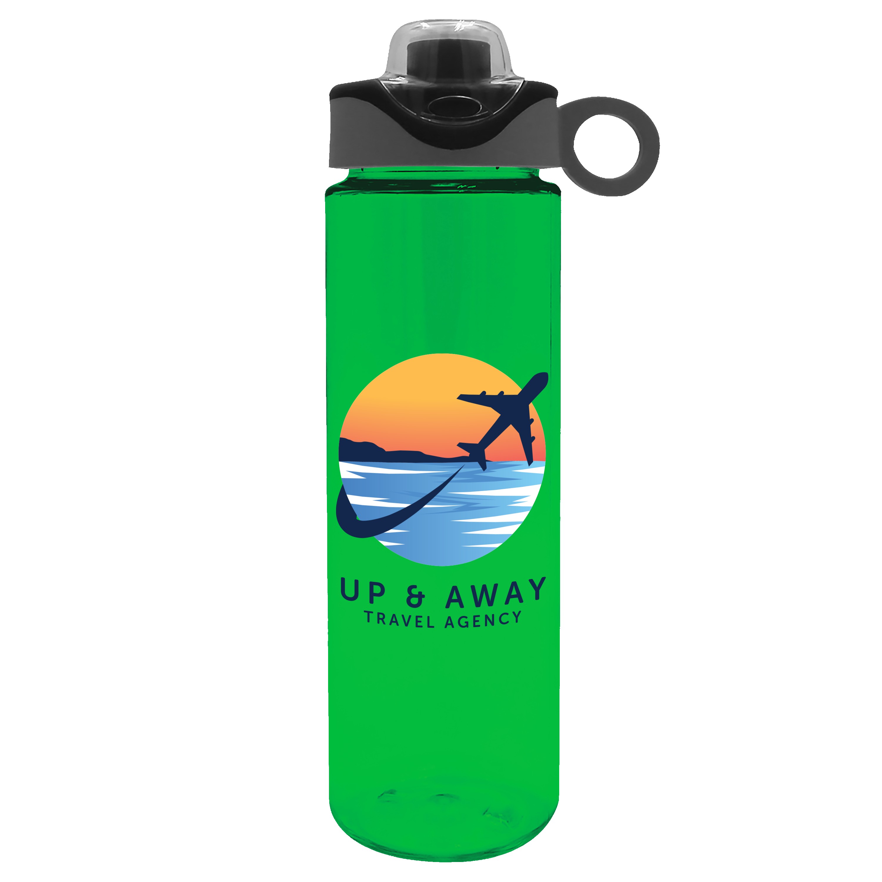 Garyline® Freedom Tritan® Renew Bottle with Two-Tone Drink-Thru Lid with Silicone Loop - 28 oz. 2
