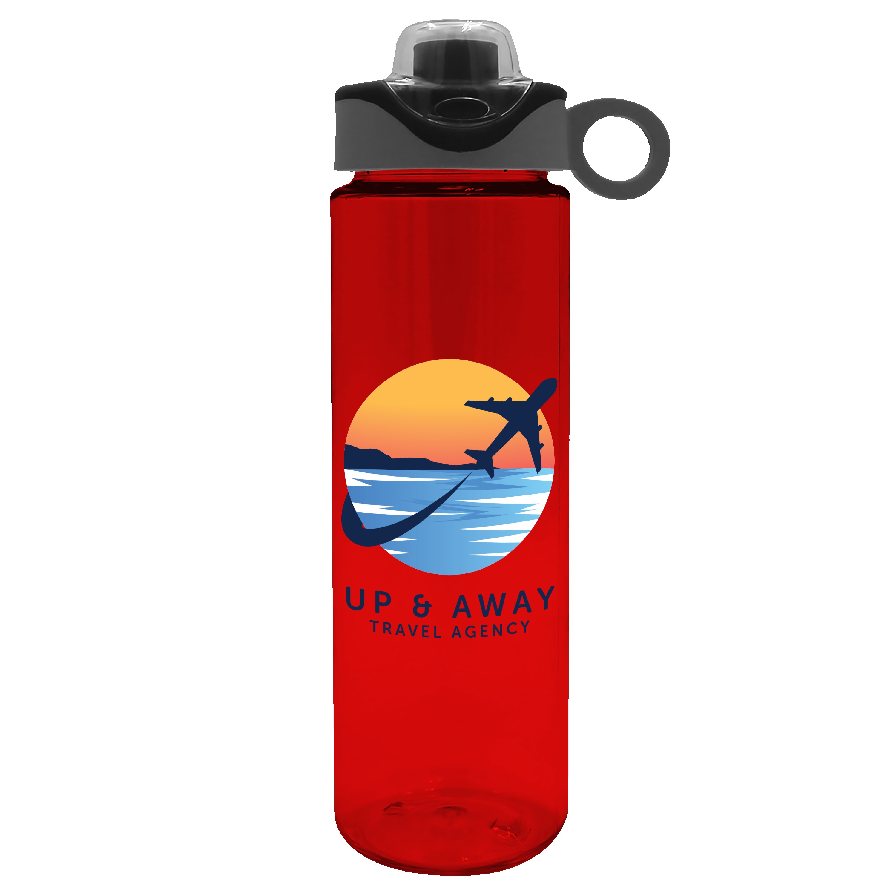 Garyline® Freedom Tritan® Renew Bottle with Two-Tone Drink-Thru Lid with Silicone Loop - 28 oz. 2
