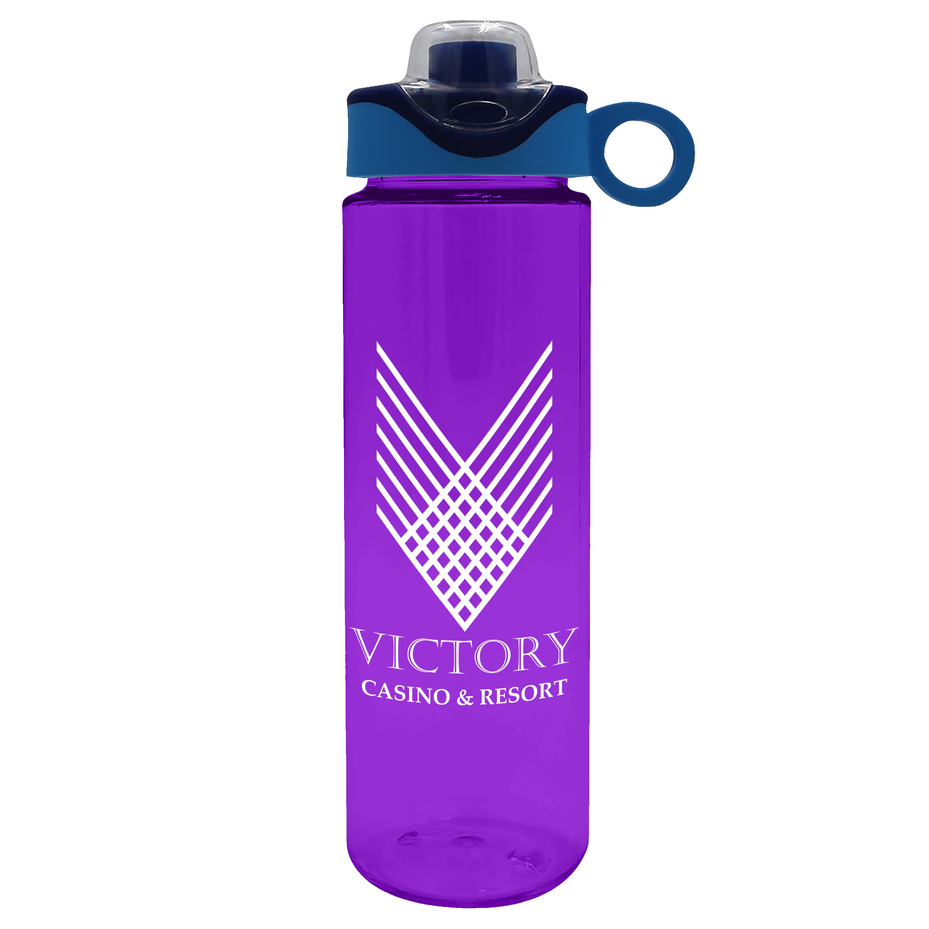 Garyline® Freedom Tritan® Renew Bottle with Two-Tone Drink-Thru Lid with Silicone Loop - 28 oz. 2