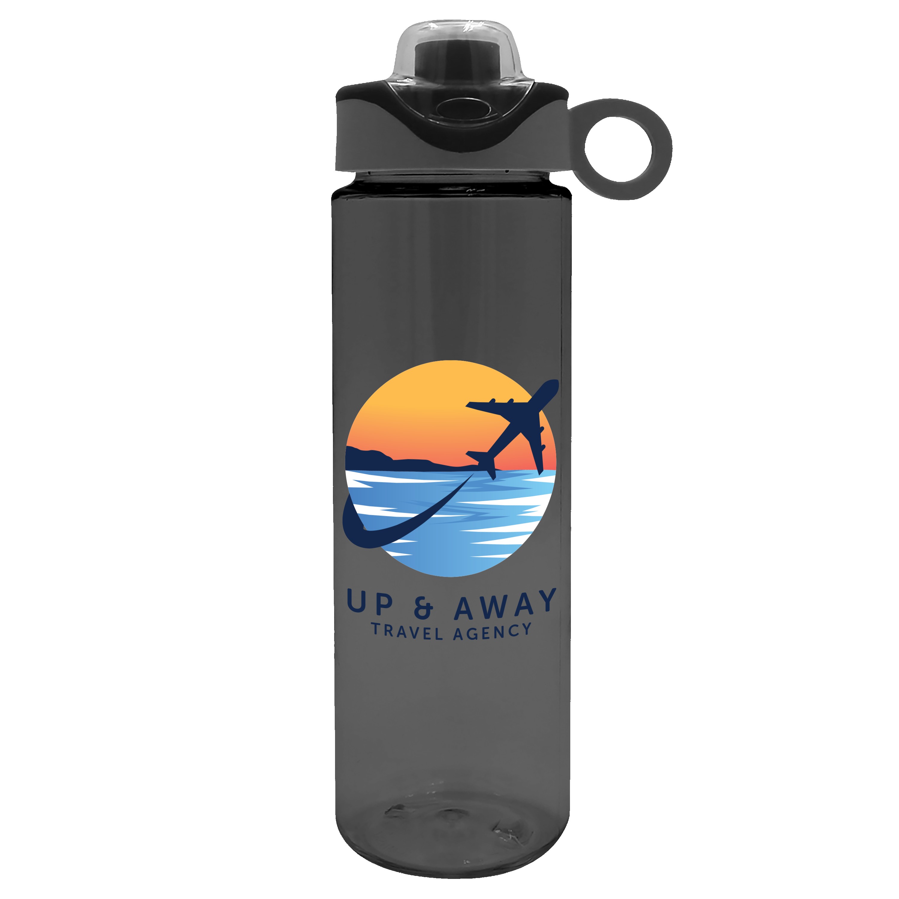 Garyline® Freedom Tritan® Renew Bottle with Two-Tone Drink-Thru Lid with Silicone Loop - 28 oz. 2