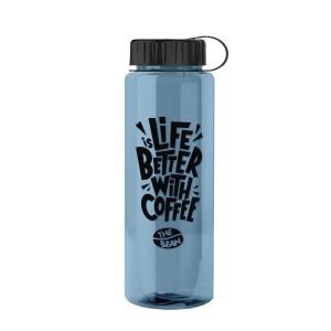 Garyline® Slim Fit RPET Bottle with Tethered Lid - 32 oz. 2 Garyline® Slim Fit RPET Bottle with Tethered Lid - 32 oz. 2