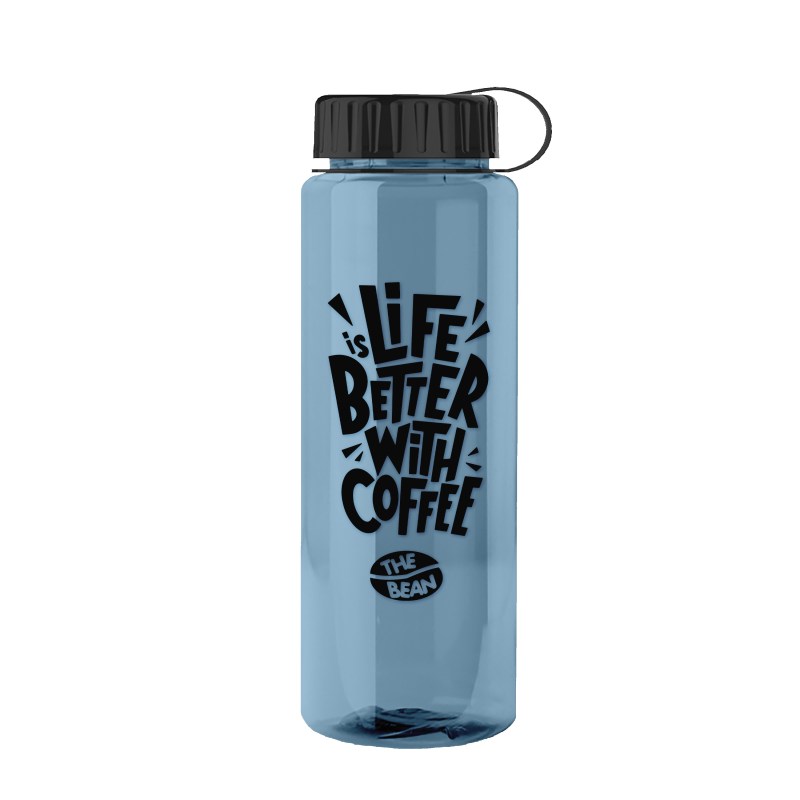 Garyline® Slim Fit RPET Bottle with Tethered Lid - 32 oz. 2 Garyline® Slim Fit RPET Bottle with Tethered Lid - 32 oz. 2
