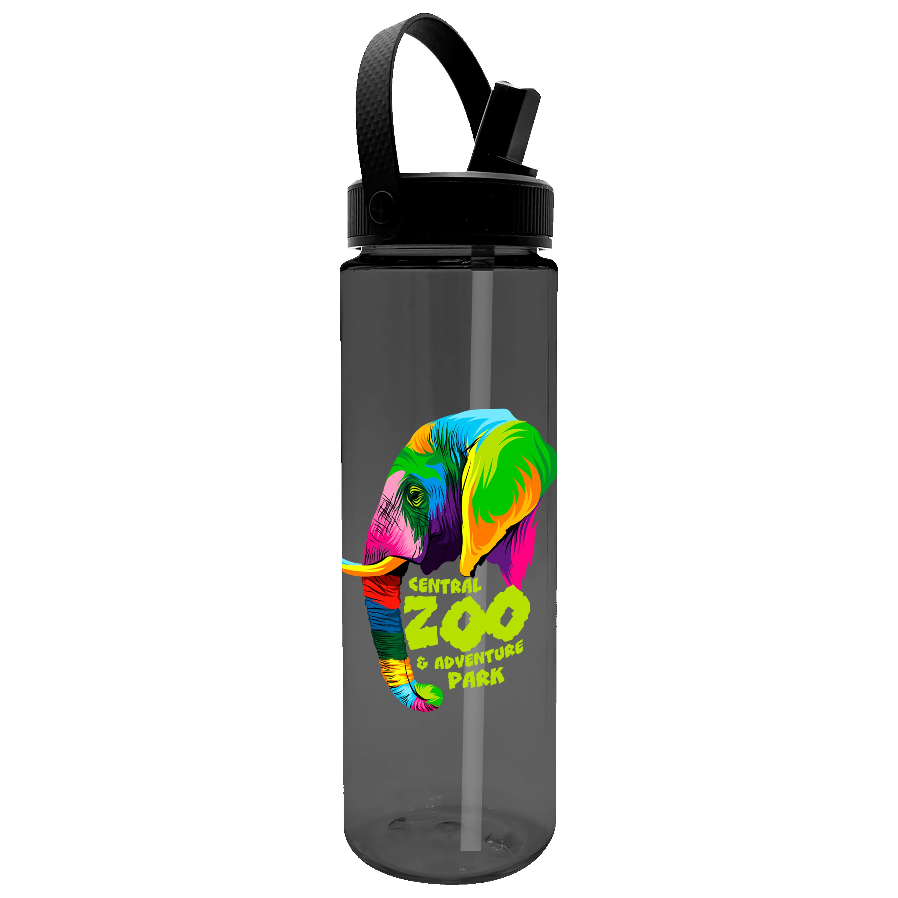 Garyline® Freedom Tritan® Renew Bottle with Flip-Straw, Swivel-Handle Lid - 28 oz. 2