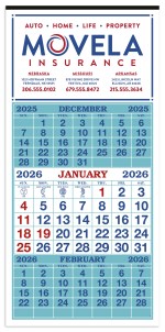 Skinner & Kennedy™ 3-Month Display 12-Sheet Calendar 2 Skinner & Kennedy™ 3-Month Display 12-Sheet Calendar 2