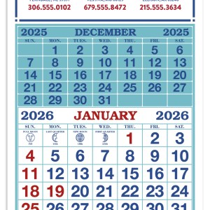Skinner & Kennedy® 3-Month Display 12-Sheet Calendar 2 Skinner & Kennedy® 3-Month Display 12-Sheet Calendar 2
