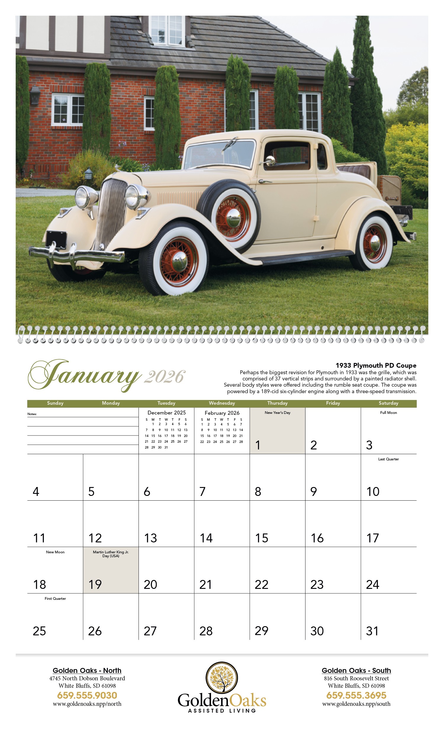 Triumph® Calendars Antique Cars Calendar 2