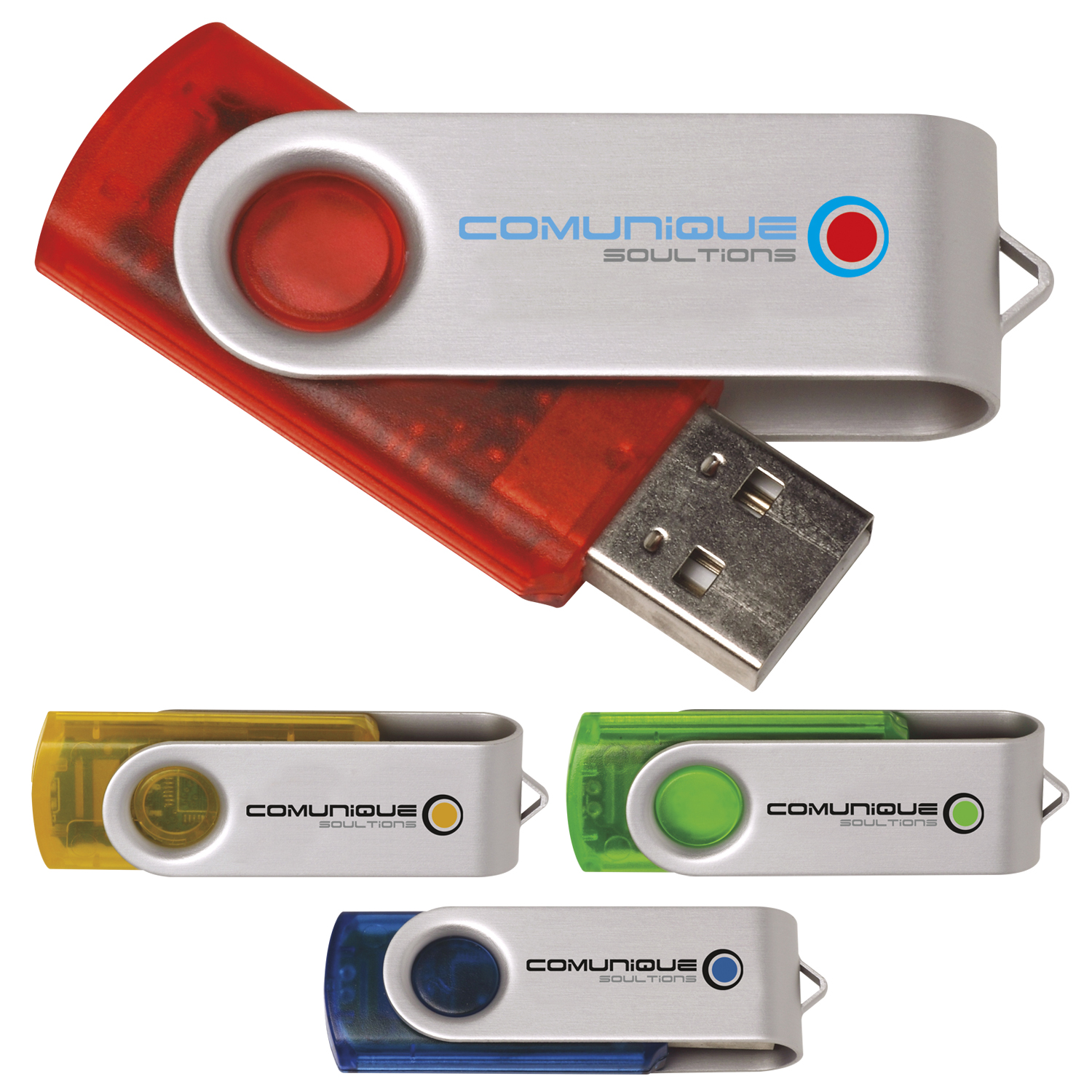 Universal Source® 1 GB Translucent Folding USB 2.0 Flash Drive 2