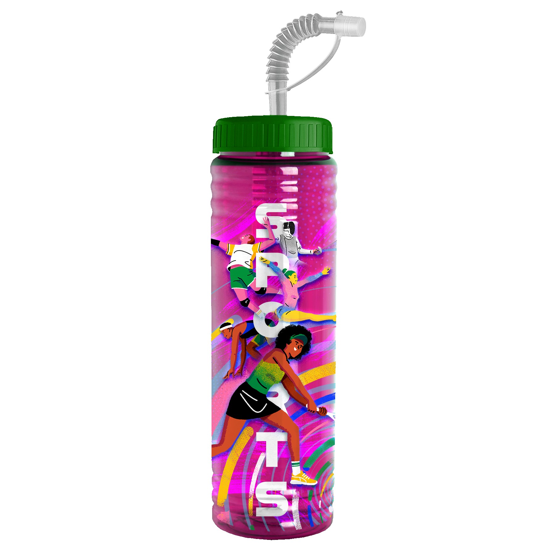 Garyline® Slim Fit Bottle with Straw Lid - 24 oz. 2