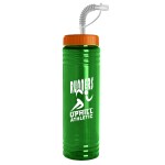 Garyline® Slim Fit Bottle with Straw Lid - 24 oz. - TB24S_translucentgreen_bottle_orange_lid_1c.png Garyline® Slim Fit Bottle with Straw Lid - 24 oz. - TB24S_translucentgreen_bottle_orange_lid_1c.png
