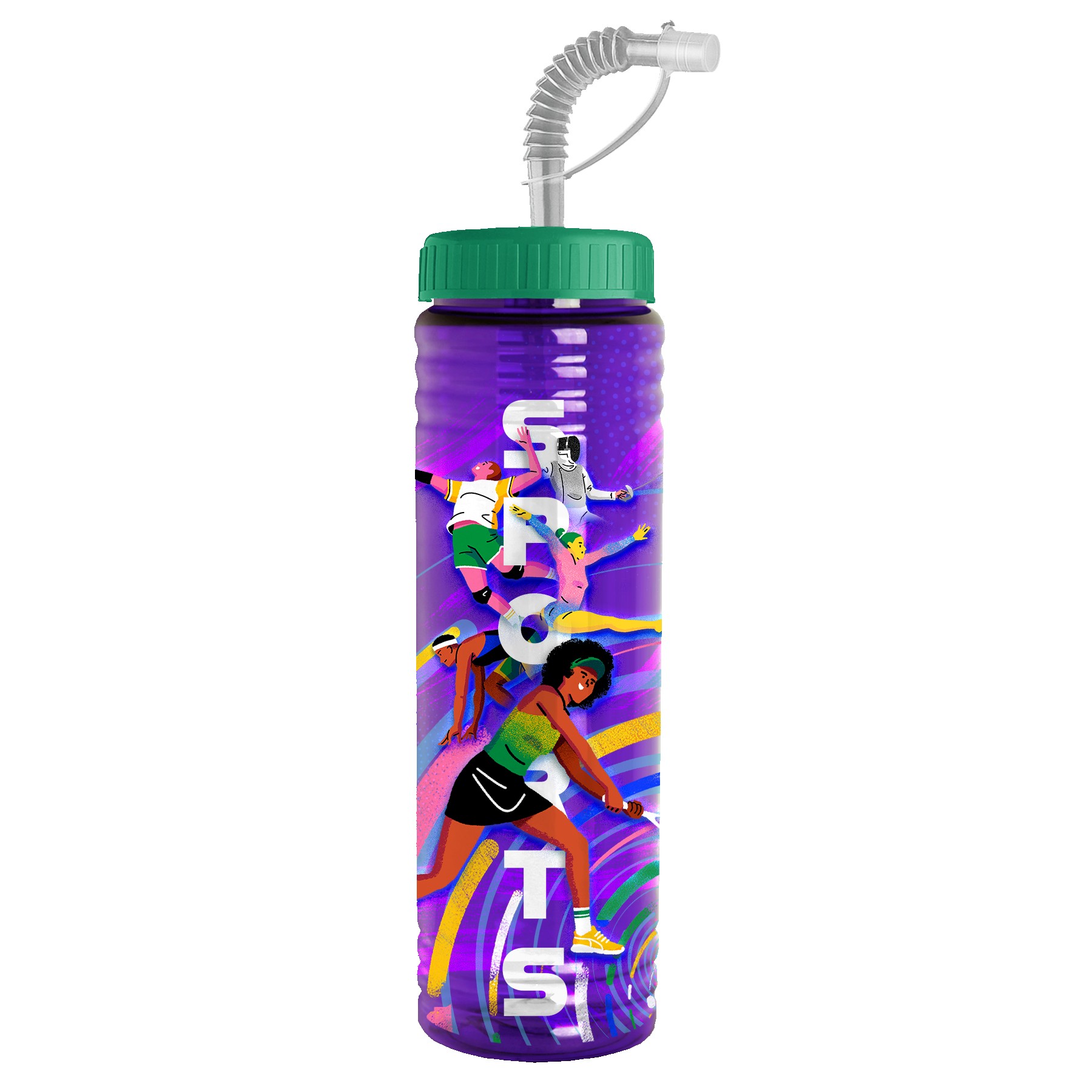 Garyline® Slim Fit Bottle with Straw Lid - 24 oz. 2