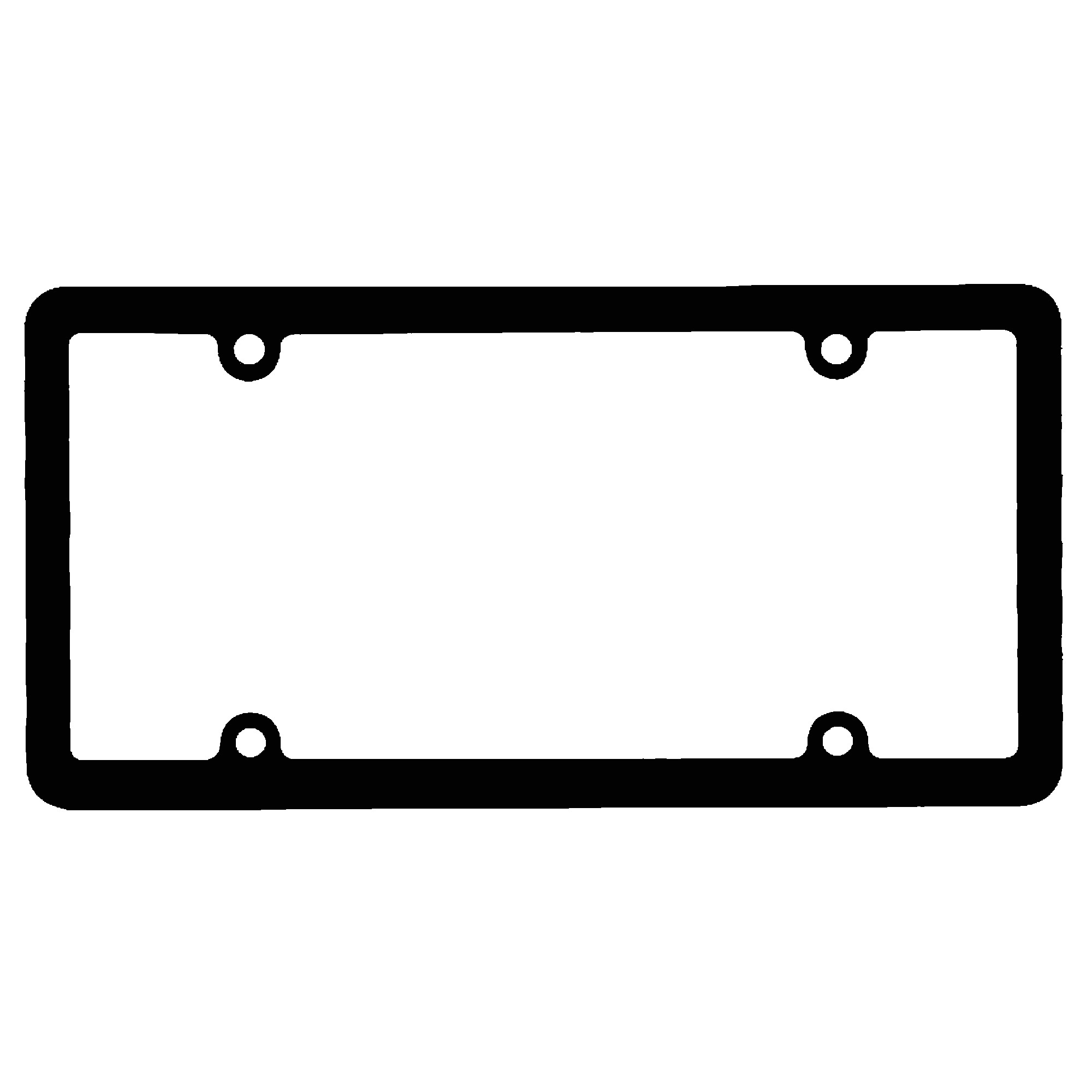 Screened Full View License Plate Frame With 4 Holes 1