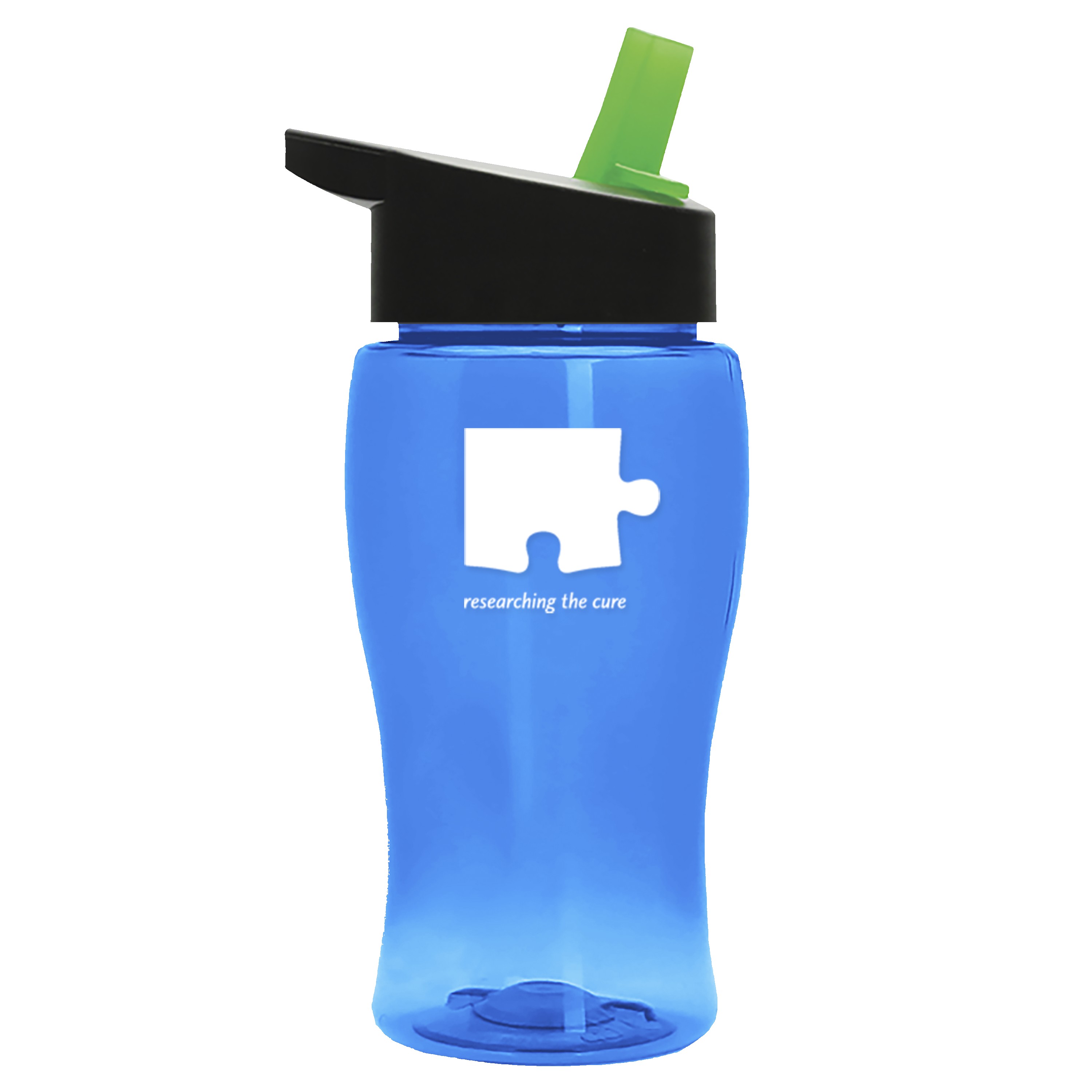 Garyline® Poly+ Jr. Transparent Bottle with Flip-Straw Lid - 18 oz. 2