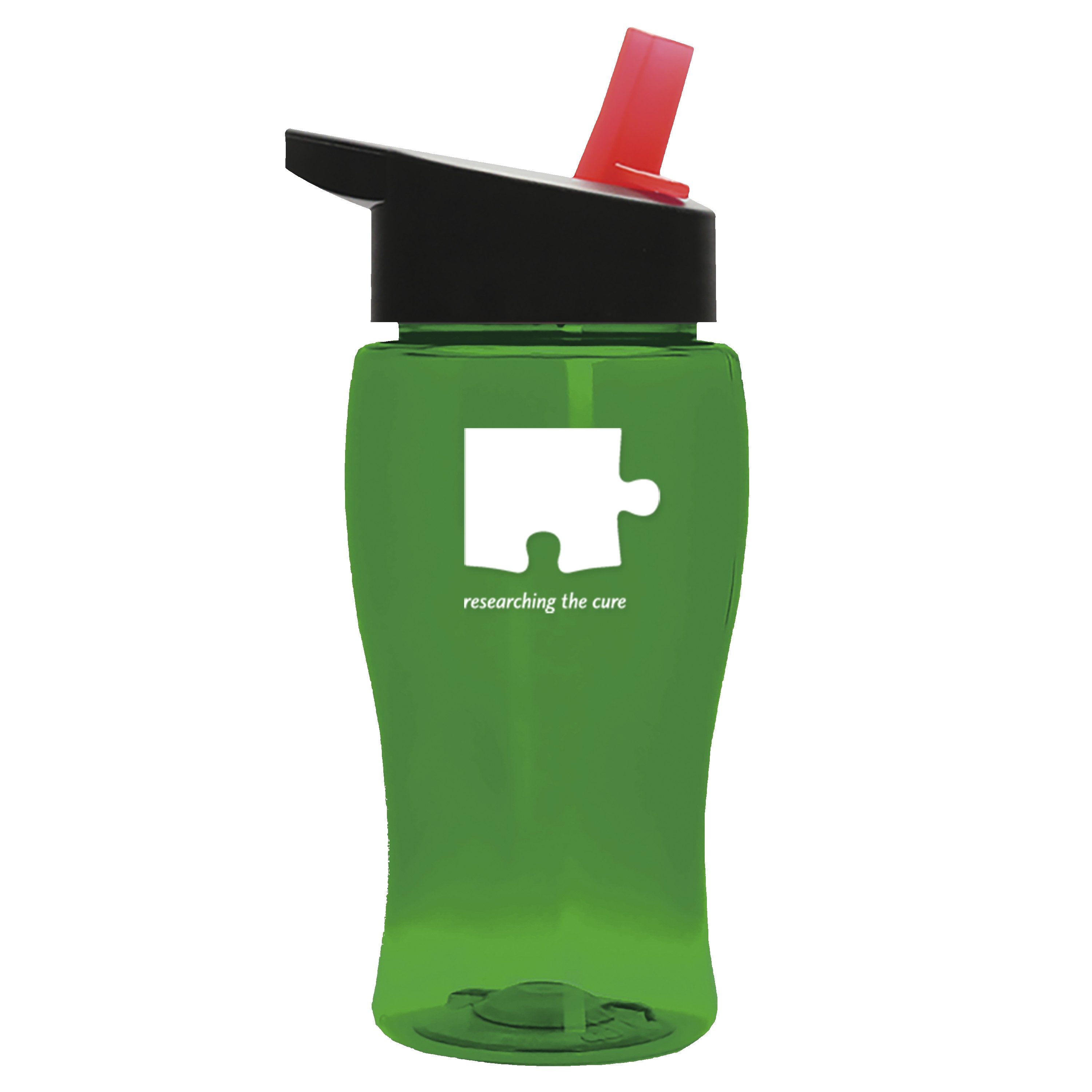 Garyline® Poly+ Jr. Transparent Bottle with Flip-Straw Lid - 18 oz. 2