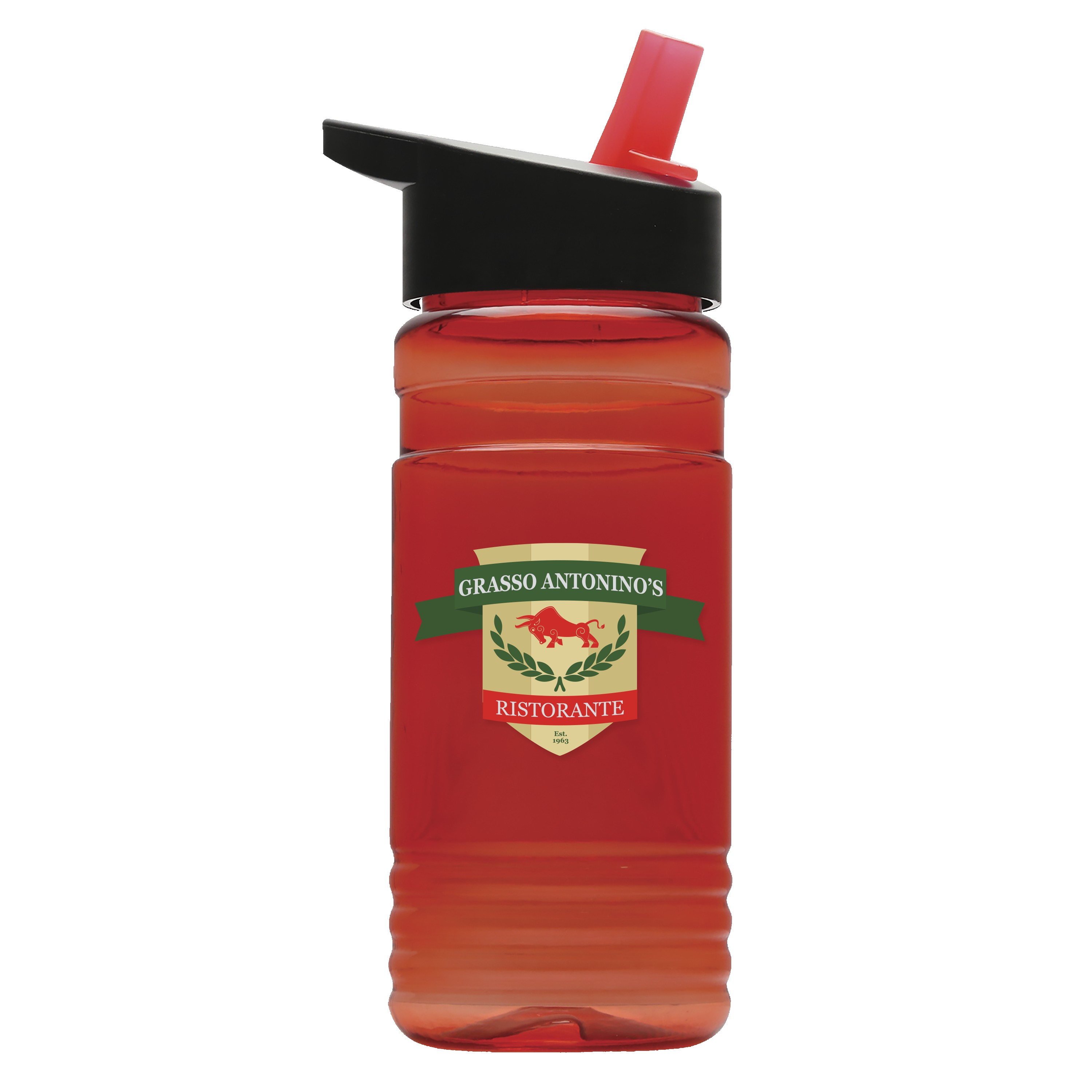 Garyline® Groove Tritan® Bottle with Flip-Straw Lid - 20 oz. 2