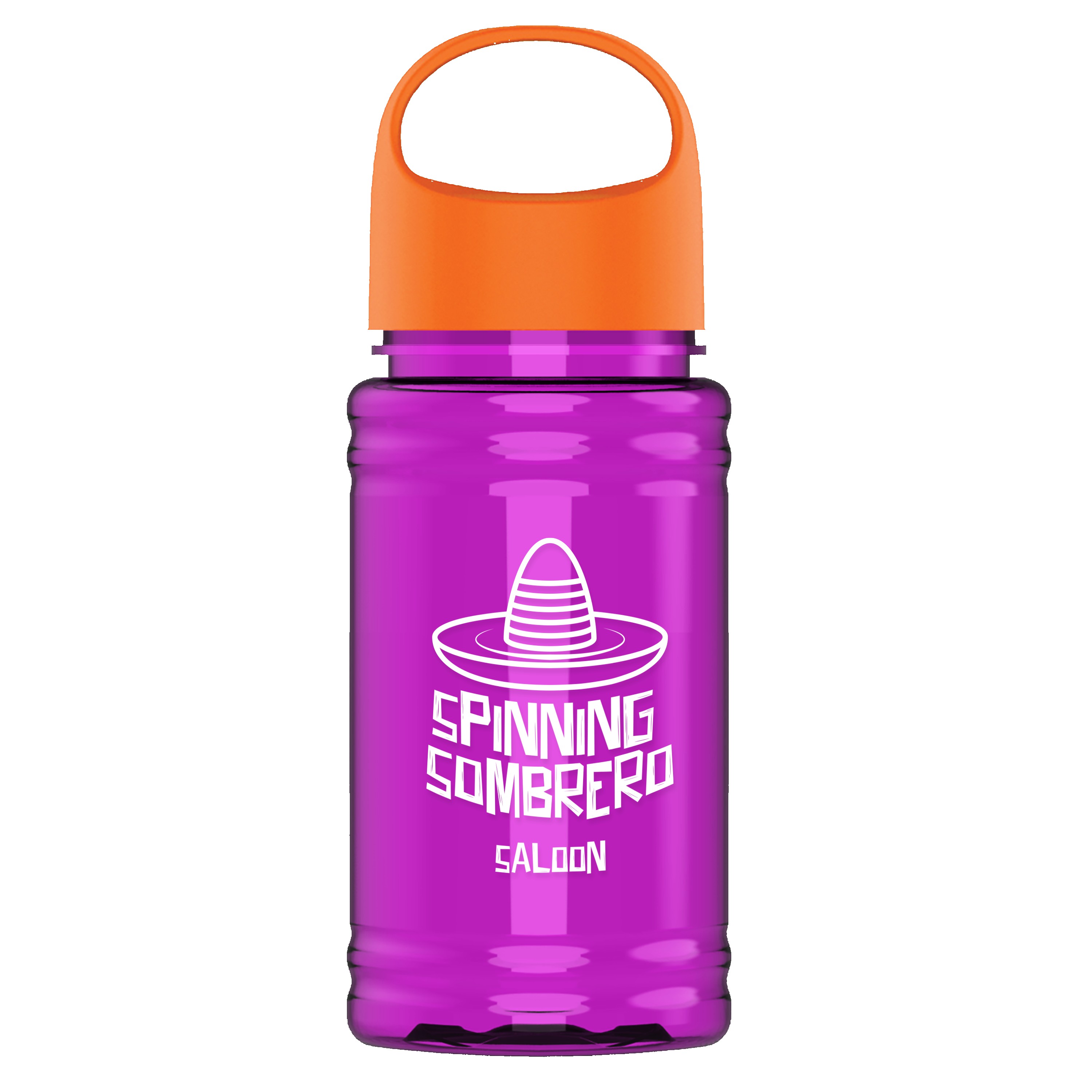 Garyline® Mini RPET Bottle with Oval Crest Lid - 16 oz. 2