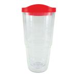 Good Value™ Orbit Tumbler - 24 oz. - 24ORBTMB Clear Tumbler/Red Lid Good Value™ Orbit Tumbler - 24 oz. - 24ORBTMB Clear Tumbler/Red Lid