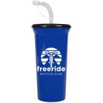 32 Oz. Sports Super Sipper Cup w/Straw Lid - Frost White/Black Lid 32 Oz. Sports Super Sipper Cup w/Straw Lid - Frost White/Black Lid