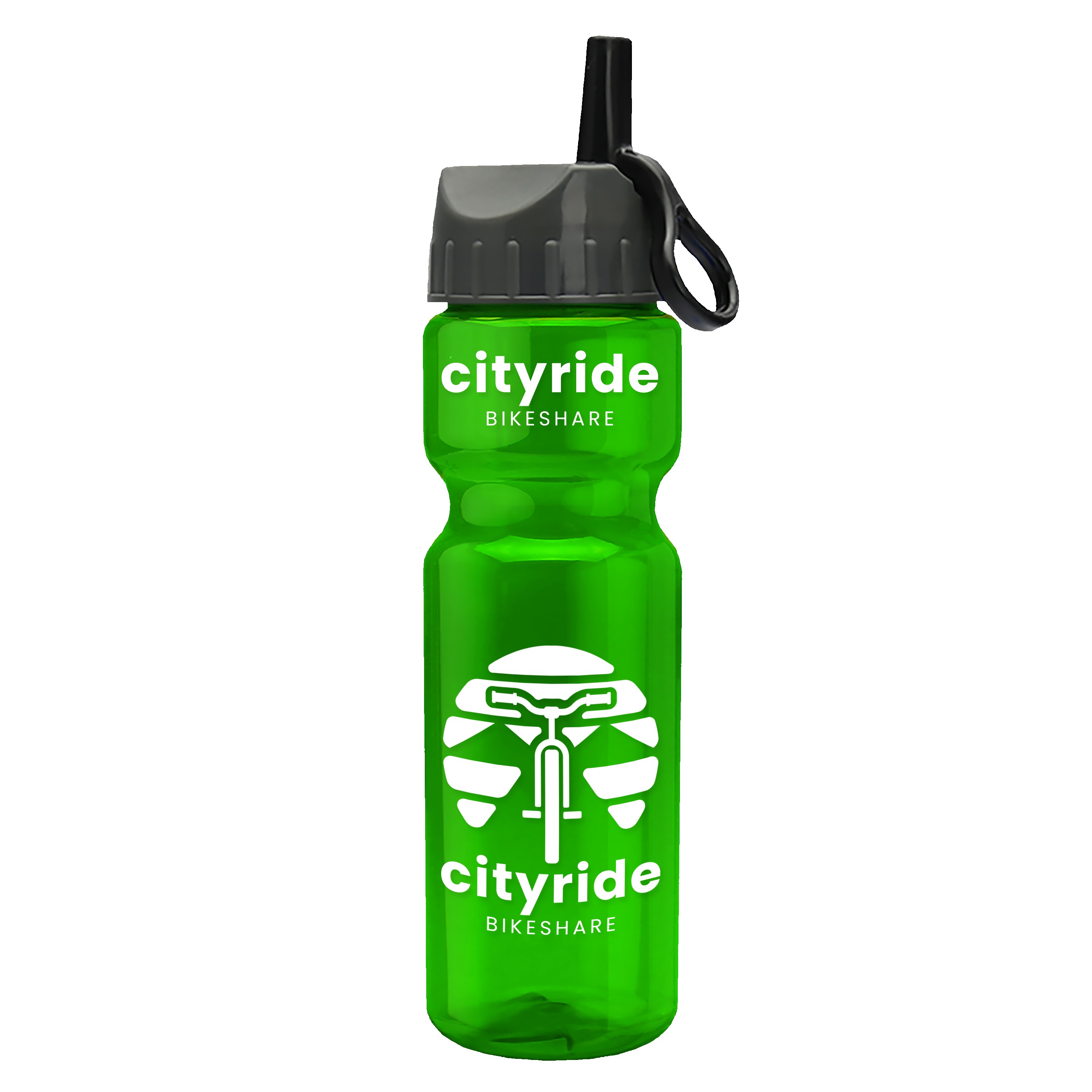 Garyline® Champ Recycled Bottle with Ring-Straw Lid - 28 oz. 2