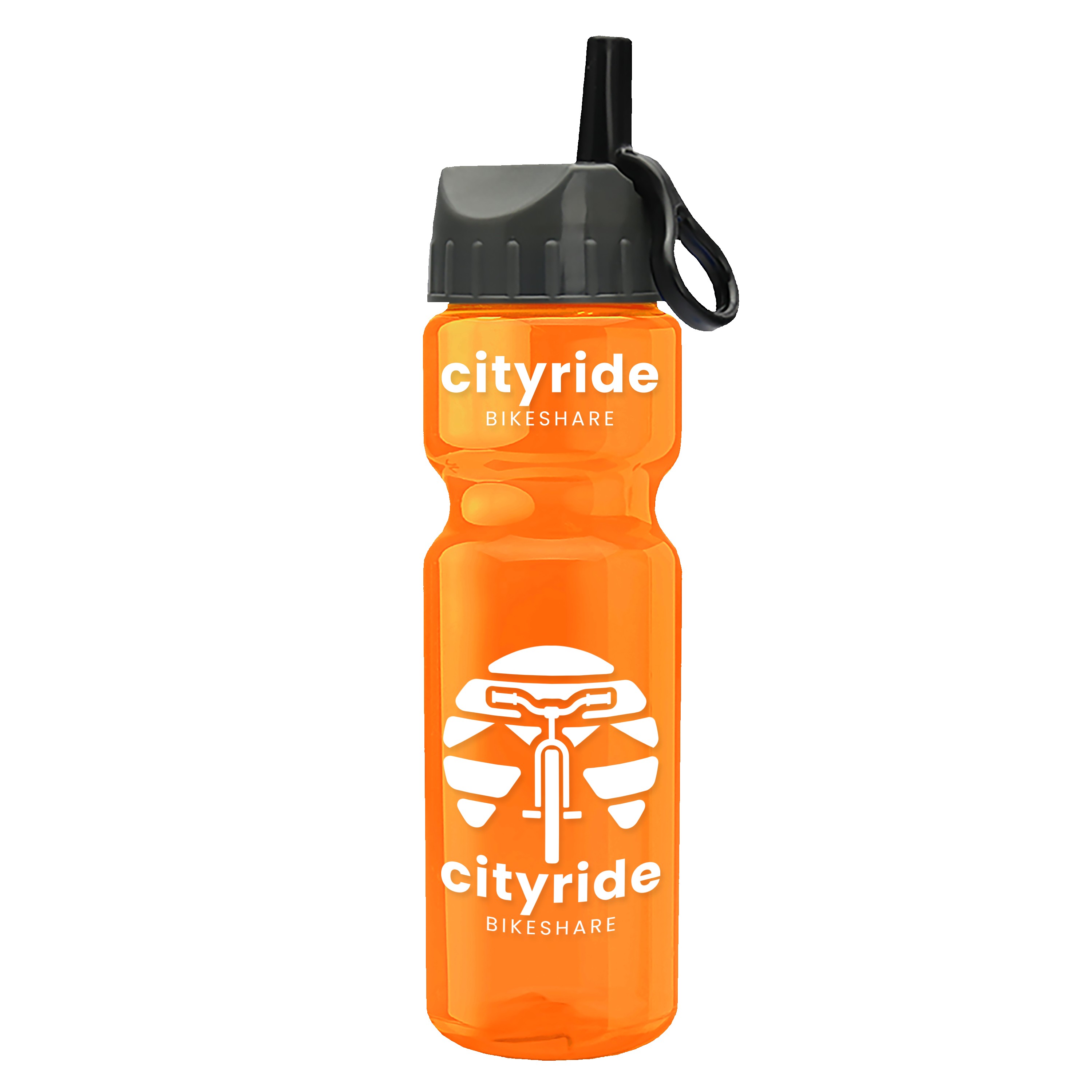 Garyline® Champ Recycled Bottle with Ring-Straw Lid - 28 oz. 2
