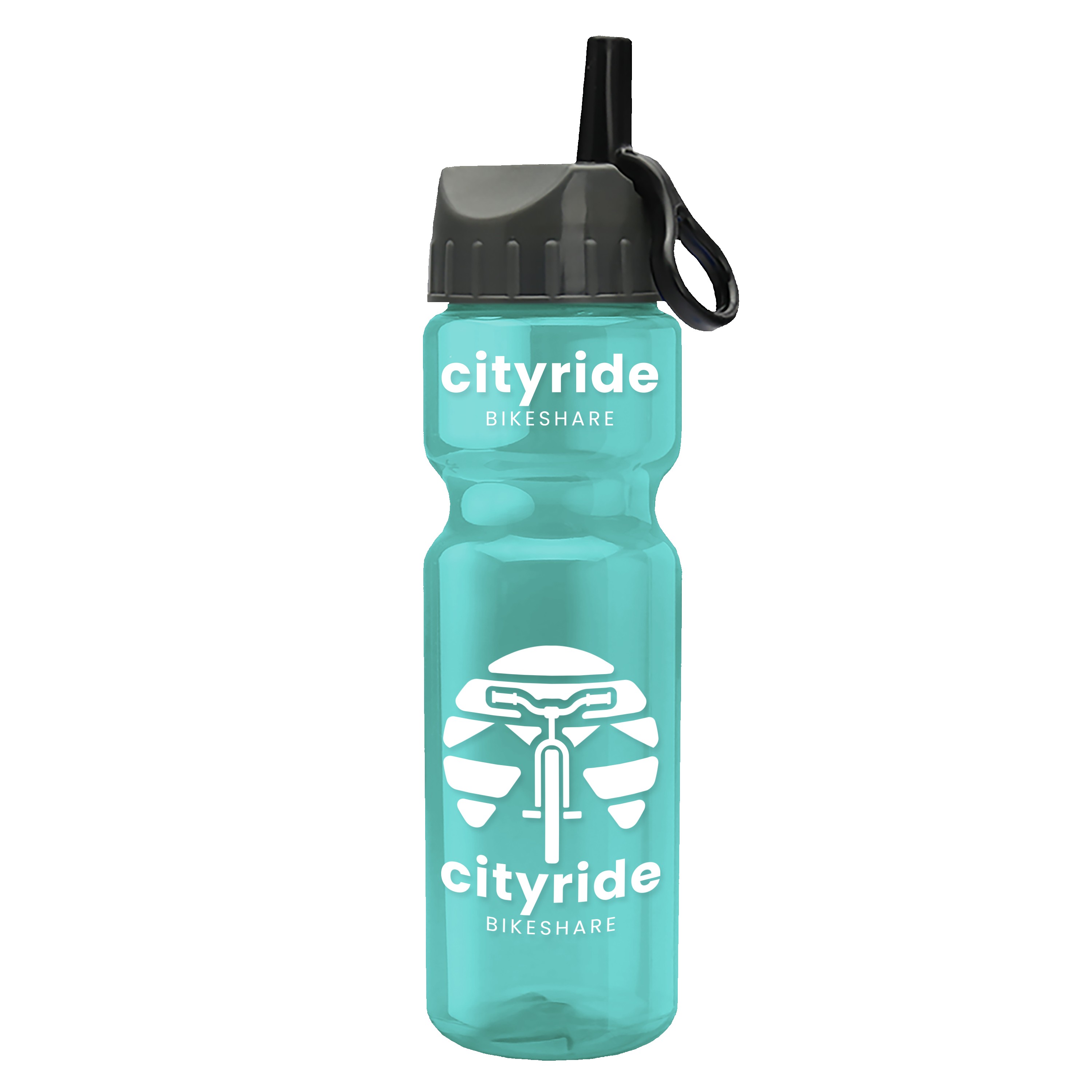 Garyline® Champ Recycled Bottle with Ring-Straw Lid - 28 oz. 2