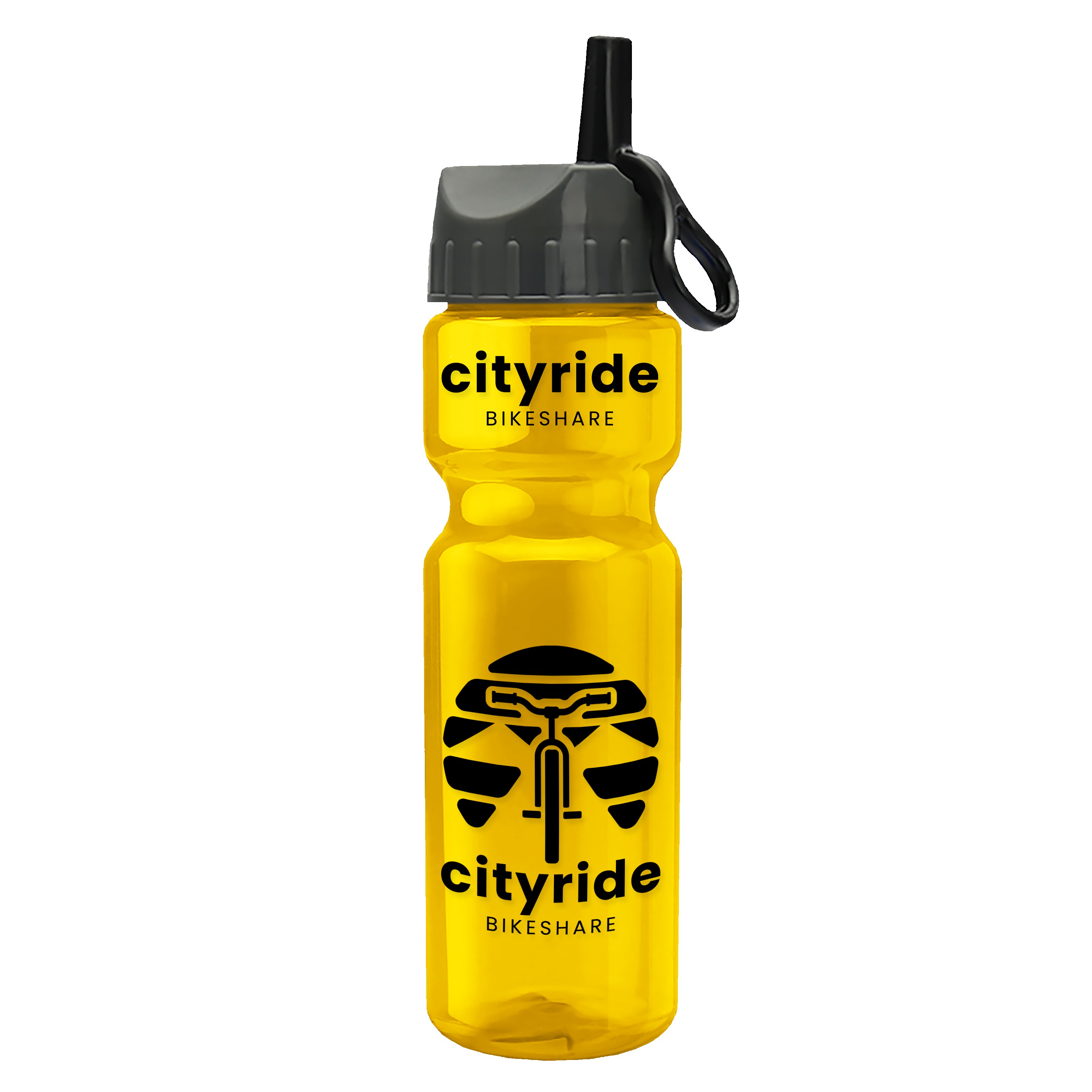 Garyline® Champ Recycled Bottle with Ring-Straw Lid - 28 oz. 2