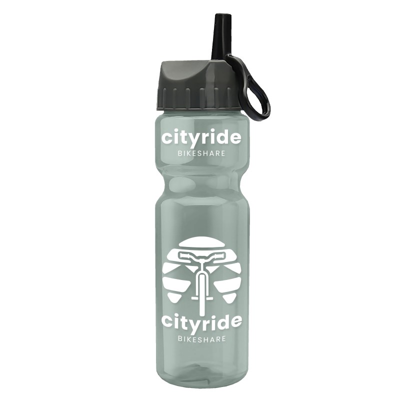 Garyline® Champ Recycled Bottle with Ring-Straw Lid - 28 oz. 2 Garyline® Champ Recycled Bottle with Ring-Straw Lid - 28 oz. 2