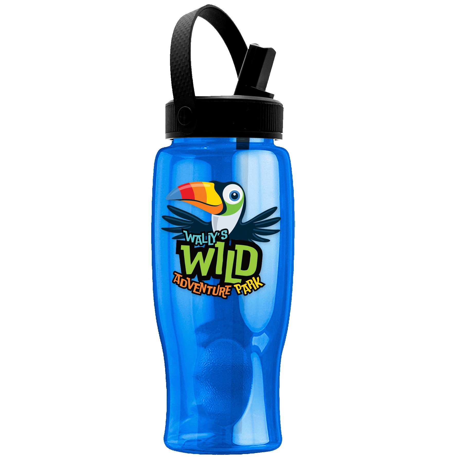 Garyline® Poly+ Bottle with Flip-Straw, Swivel-Handle Lid - 27 oz. 2