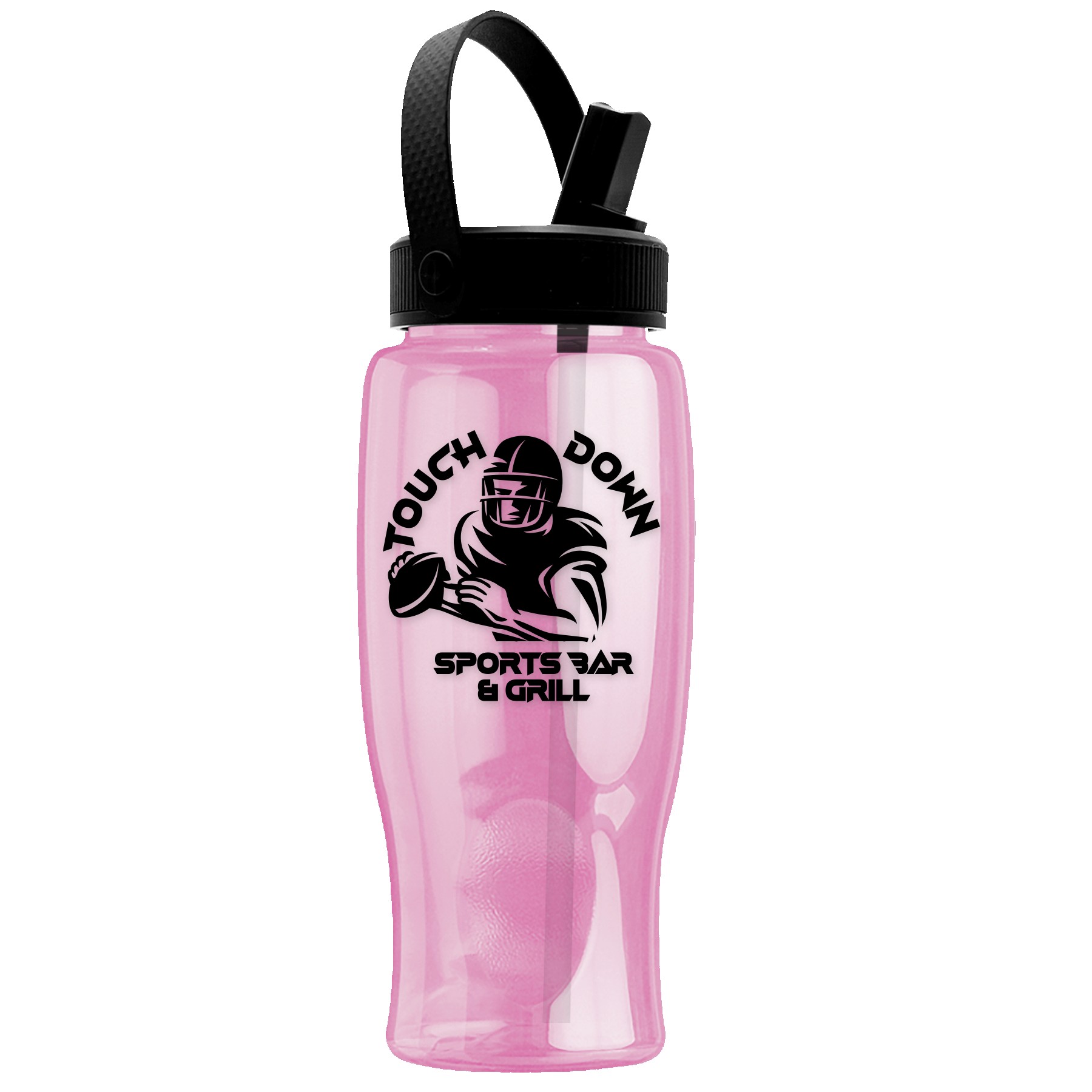 Garyline® Poly+ Bottle with Flip-Straw, Swivel-Handle Lid - 27 oz. 2